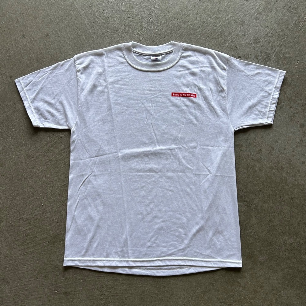 Vintage BAE Systems Shirt Size Large White M88A2 Hercules Freedom Iraq War